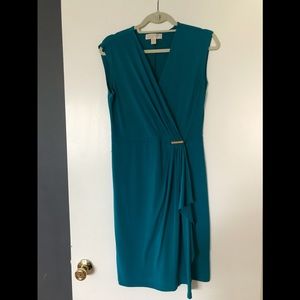 Michael Kors teal cross front dress size S